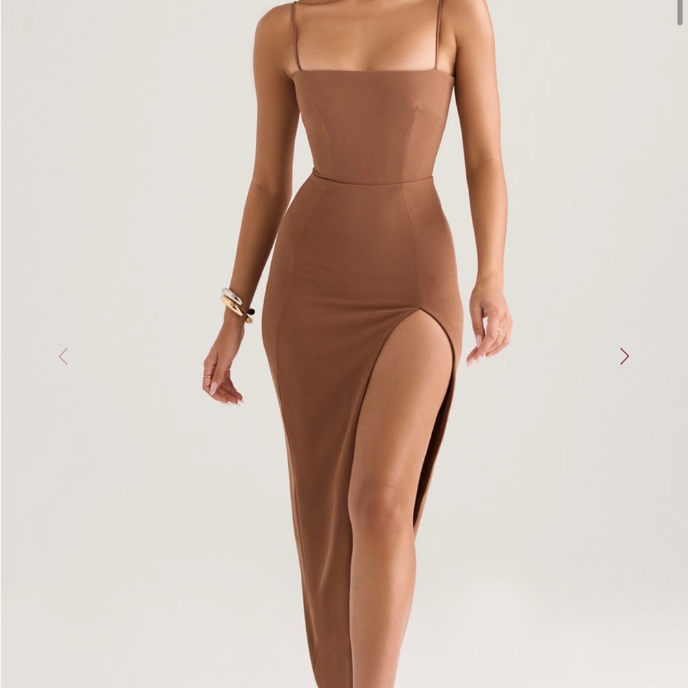 House of CB JAIDA Toast Corset Maxi Dress